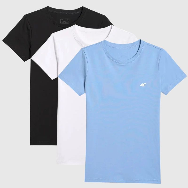 Women's T-shirt (SET OF 3 T-SHIRTS) 4F 4FWMM00TTSHF3306-10S-20S-56S