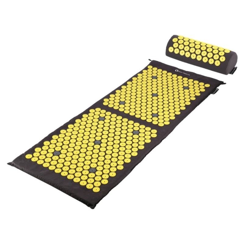 HMS AKM04 Premium Acupressure Mat, Black, Set with Pillow In preparation Your Sports Performance