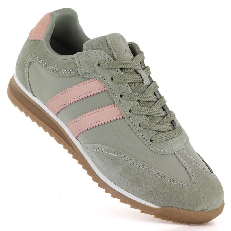 Women's green leather sneakers McArthur MA258W McArthur