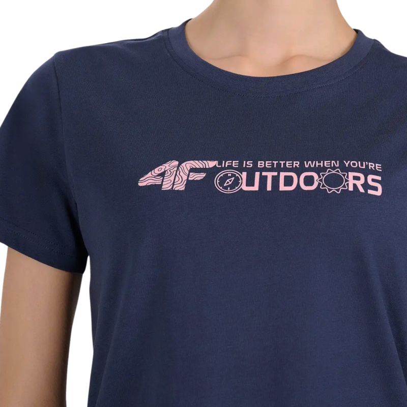 Women's 4F F3495 navy T-shirt 4FWAW26TTSHF3495 31S