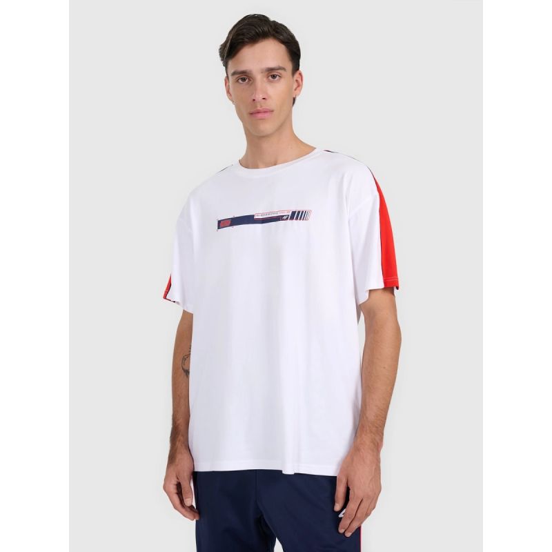 Men's oversize printed T-shirt 4F 4FRAW25TTSHM3227-10S 4f