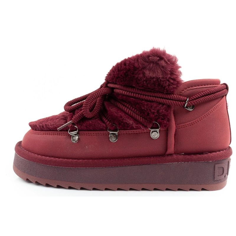 D.Franklin women's winter snow boots, fashionable fur lining, burgundy D.Franklin