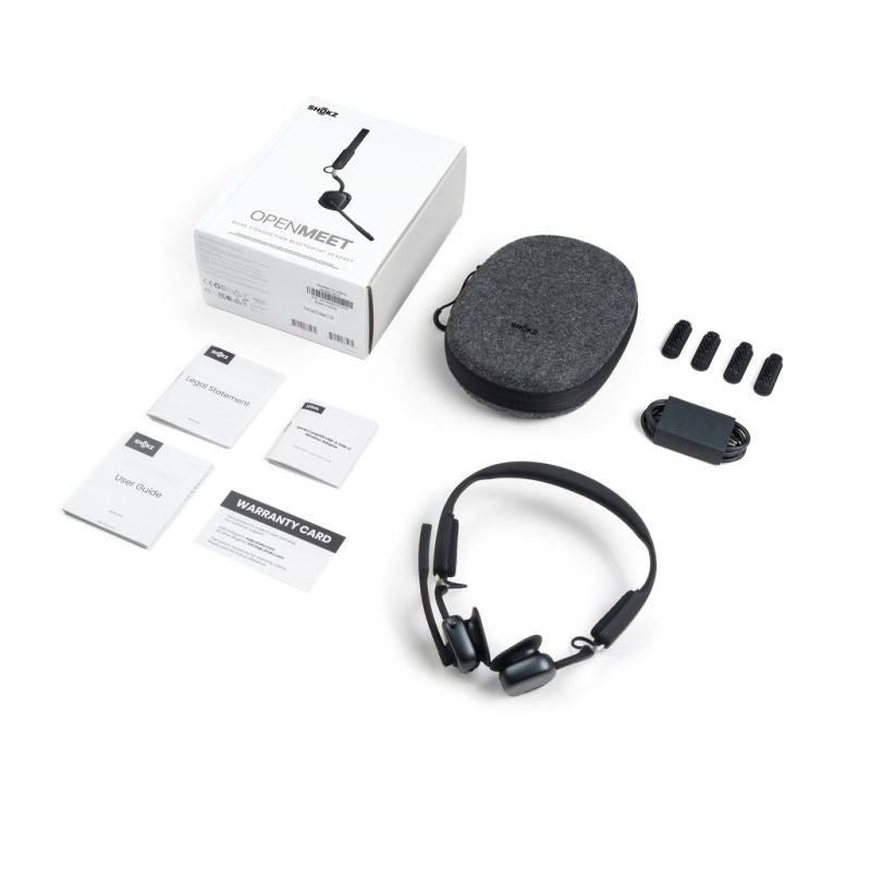 Shokz OpenMeet Wireless Over-Ear Headphones, Black In preparation Your Sports Performance