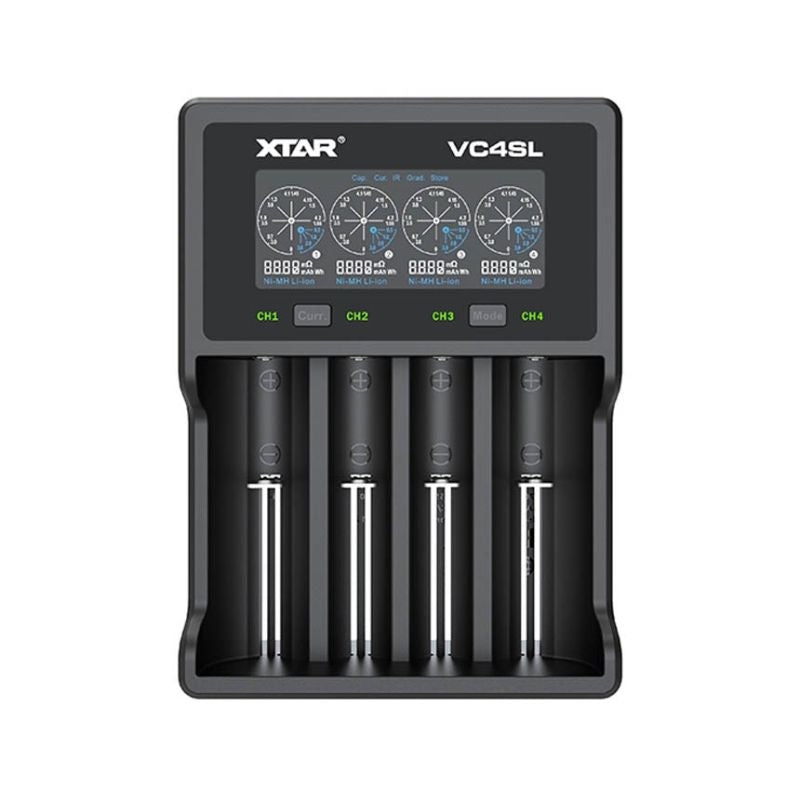 XTAR CHARGER FOR CYLINDRICAL BATTERIES LI-ION/NI-MH/NI-CD 18650 VC4SL Baterie, akumulatorki i ładowarki/Ładowarki akumulatorowe (bez akumulatorków) Your Sports Performance