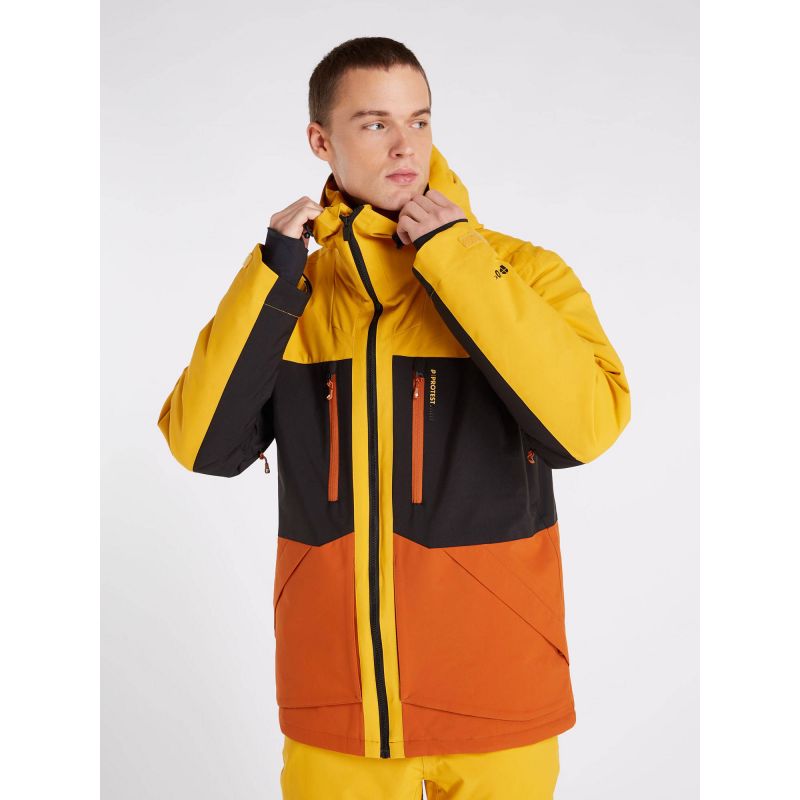 Protest PRTGOOZ men's snowboard jacket with waterproof zipper, yellow (P6710722/216) In preparation Your Sports Performance
