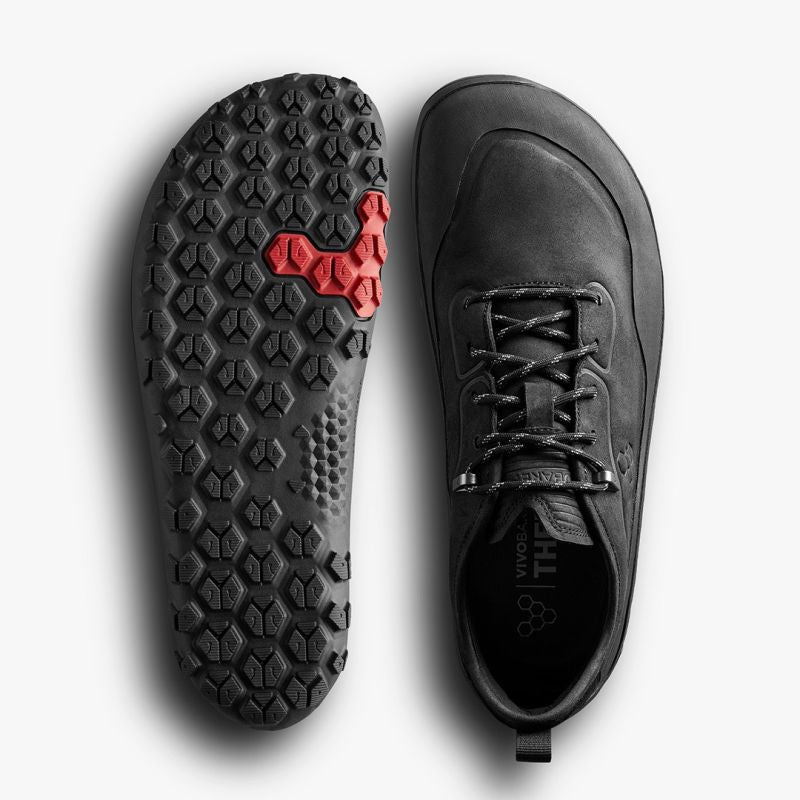 Vivobarefoot Tracker Leather At Low Mens Obsidian Shoes (309534-01) Vivobarefoot