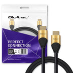 QOLTEC HDMI CABLE V2.1 ULTRA HIGH SPEED 8K | 60HZ | 30AWG | GOLD Kable i adaptery/Kable HDMI Your Sports Performance