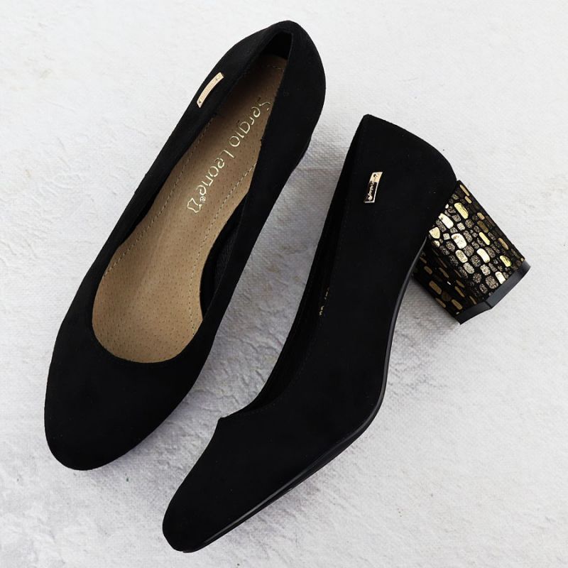 Suede high heel pumps Sergio Leone W SK314D black Footwear/Lifestyle/Sergio Leone Your Sports Performance