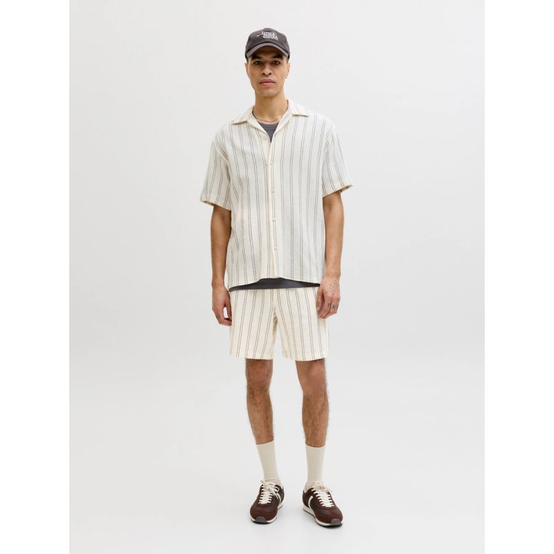 Jack&Jones men's striped shorts JPSTJAIDEN COBA STRIPE JOG SHORTS REG SN 12274413 Antique White Stripes Jack&Jones