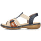 Comfortable Rieker W RKR662 multicolor sandals