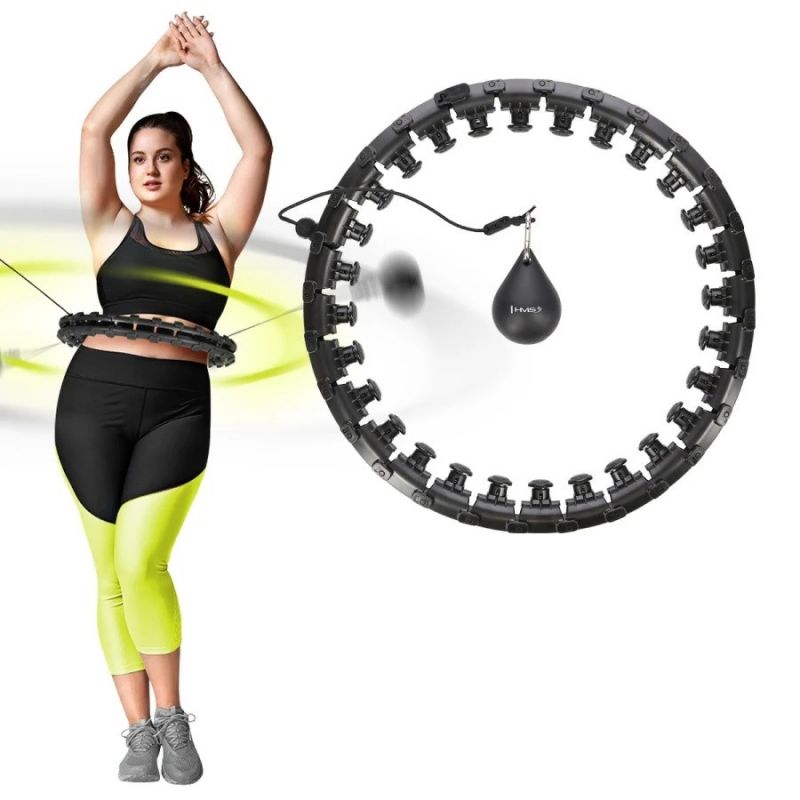 Plus size hula hoop HMS HHW12 with studs and weight, black In preparation Your Sports Performance