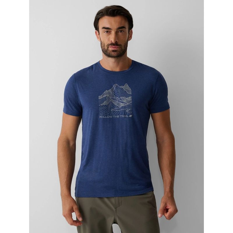 Men's trekking t-shirt made of bamboo fiber 4F 4FRAW26TFTSM2963-32M