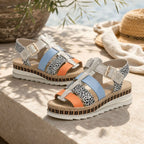 Rieker V7904-90 Women's Leather Wedge Sandals Rieker