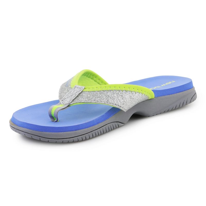 NEW BALANCE KID`S JOJO THONG GRAY/BLUE FLOPS NBK2017GBL