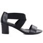 Women's black Jezzi RMR1954-27 strappy sandals Jezzi