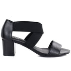 Women's black Jezzi RMR1954-27 strappy sandals Jezzi
