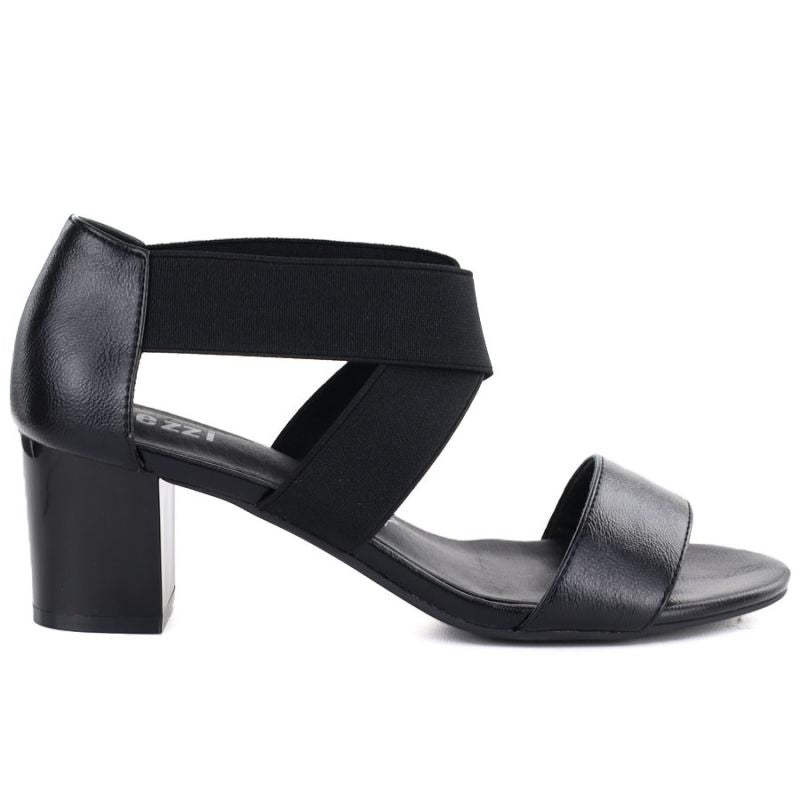 Women's black Jezzi RMR1954-27 strappy sandals Jezzi