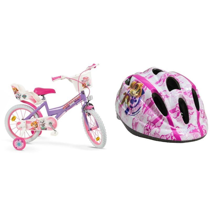 Children's bike 16" Paw Patrol Violet 1680 Girl + Children's helmet Paw Patrol pink TOIMSA 10896 (Gry i zabawki) Sport i rekreacja/Rowery dziecięce Your Sports Performance