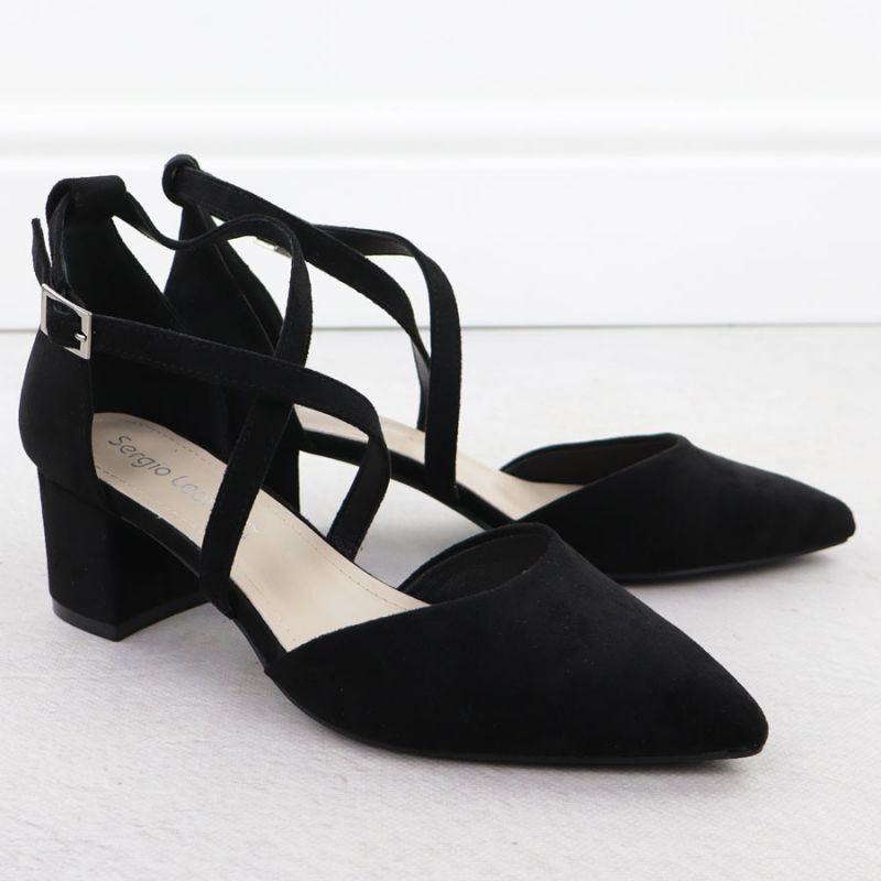 Sergio Leone SK-830 women's black block heel sandals Footwear Your Sports Performance