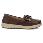 Brown Filippo DP6457 Leather Suede Loafers with Bow