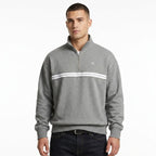 Calvin Klein Zip Fleece Hoodie Logo Tape Grey Heather - LZ04RE285G-P7E Calvin Klein