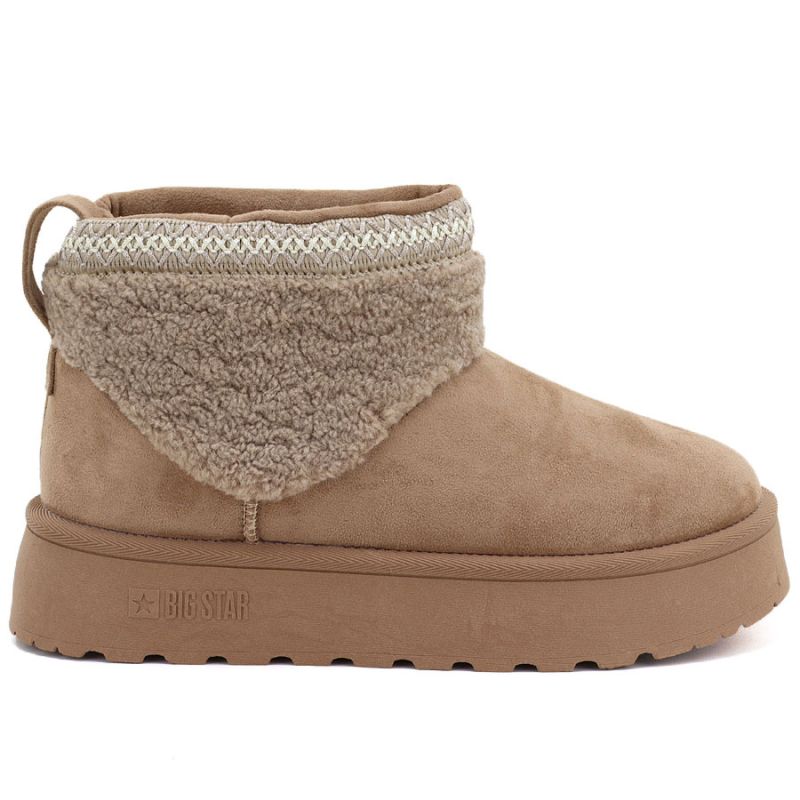 Big Star UU274169 Women's Waterproof Beige Platform Snow Boots