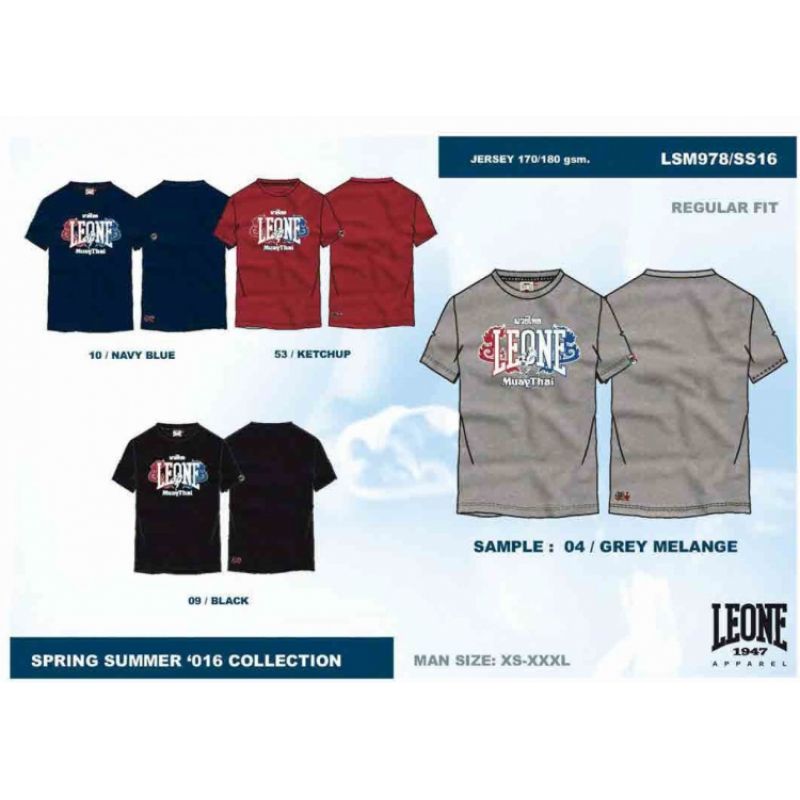 Men's T-shirt LEONE LSM978/S16 gray "XL" In preparation Your Sports Performance