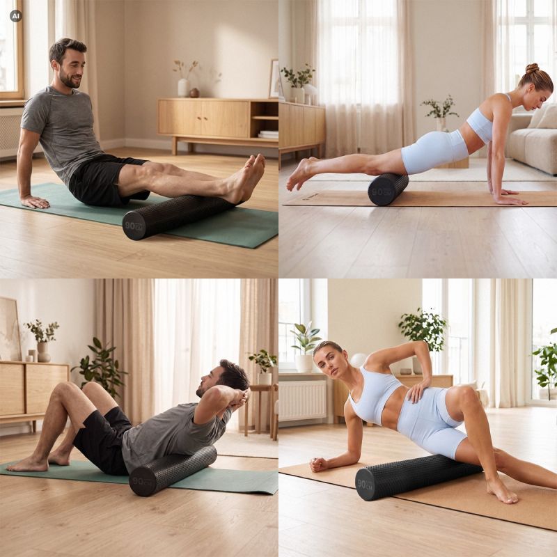 90 cm Pilates Roller, Roller for Stretching Exercises Spokey LONGY
