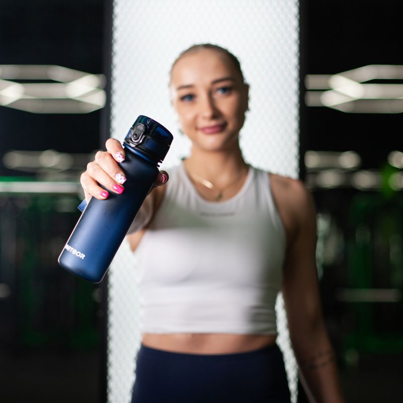 Meteor 650 ml navy blue sports bottle