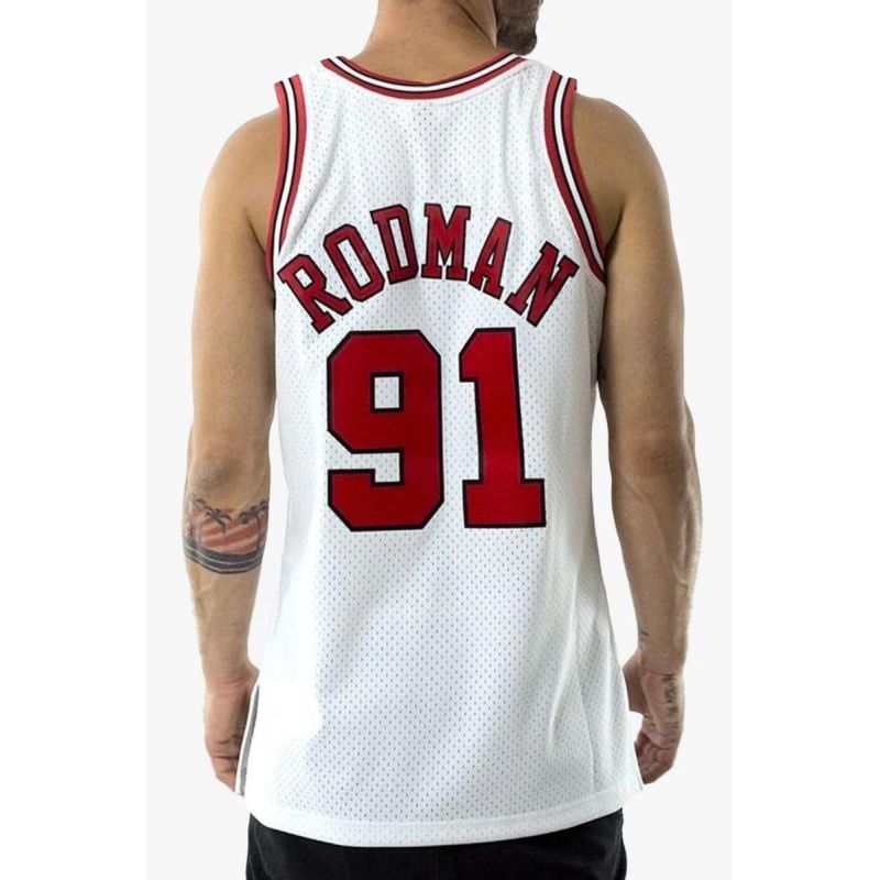 Mitchell &amp; Ness Chicago Bulls NBA Swingman Jersey Bulls 97-98 Dennis Rodman M SMJYAC18079-CBUWHIT97DRDN Clothing/Lifestyle/T-shirts/Mitchell & Ness Your Sports Performance