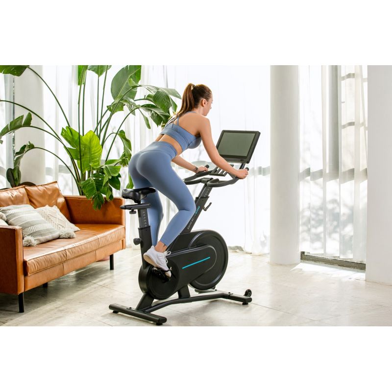 OVICX Q200X magnetic exercise bike with 15.6" TFT touchscreen, WIFI bluetooth & app