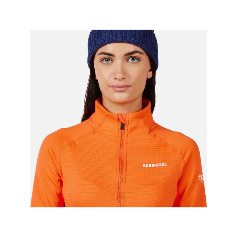 ROSSIGNOL Women's Sweatshirt W Blackside Mix HZ Fleece Orange