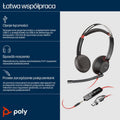 POLY Blackwire 5220 8X231AA Over-Ear Headphones Akcesoria GSM/Słuchawki przewodowe Your Sports Performance