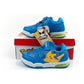 Leomil children's sports shoes Pokemon sneakers lightweight with velcro LED blue