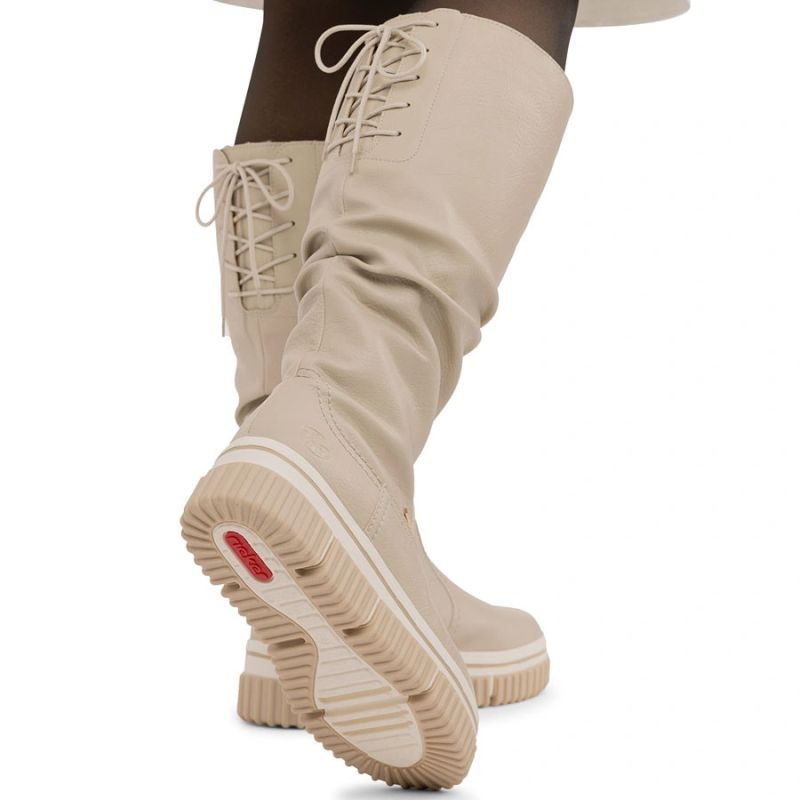 Waterproof women’s platform boots, beige – Rieker Y6370-60