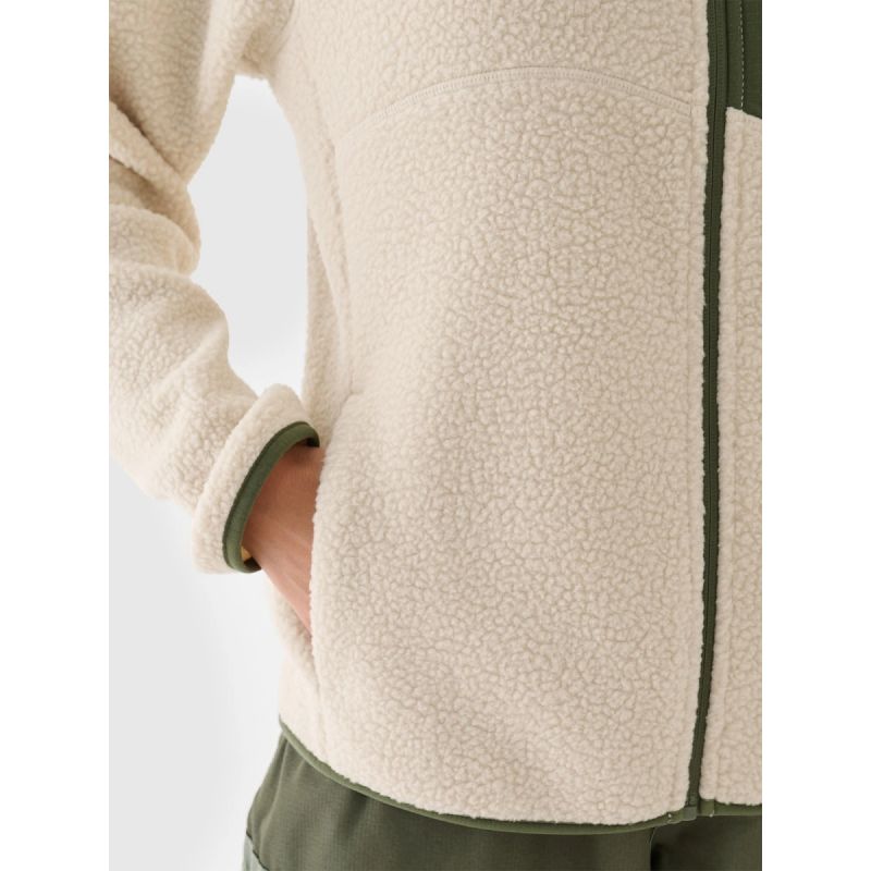 Women's sherpa fleece with stand-up collar 4F 4FRAW24TFLEF362-12S *Kategoria tymczasowa Your Sports Performance