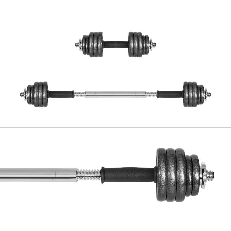 REBEL ACTIVE ADJUSTABLE DUMBBELLS IN CASE WITH BAR, 15 KG SET To be categorized Your Sports Performance