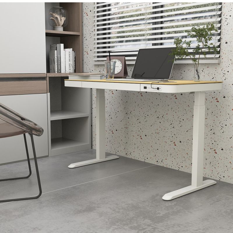 Tuckano Electric Height Adjustable Desk ET119W-C White/Oak. Desk top dimensions 120 x 60cm. Biurka/Biurka nowoczesne Your Sports Performance