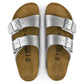 Women's Birkenstock Silver Arizona Birko-Flor Silver Regular Flip-Flops Wide (1012282) Footwear/Lifestyle/Brinkenstock/Klapki/chodaki Birkenstock
