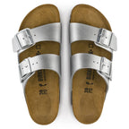 Women's Birkenstock Silver Arizona Birko-Flor Silver Regular Flip-Flops Wide (1012282) Footwear/Lifestyle/Brinkenstock/Klapki/chodaki Birkenstock