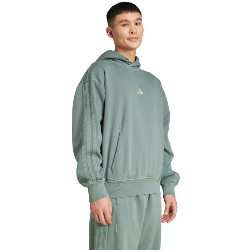 Men's adidas sweatshirt A SZN W FL HD green JL6538 In preparation Adidas