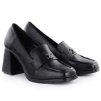Women's black high-heeled moccasins Potocki SZ12783 To be categorized Your Sports Performance