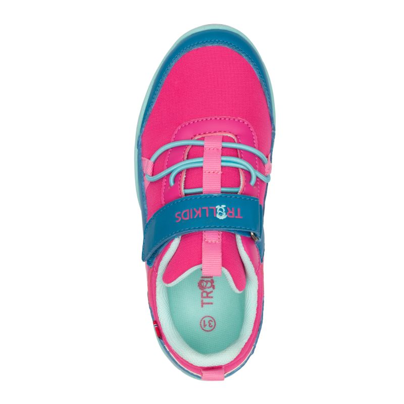 Trollkids Skaland Barefoot Hiker Shoes Bright Pink/Marsh Blue/Aquamarine Mist