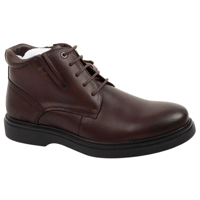Lee Cooper men's shoes elegant brown leather insulated ankle boots