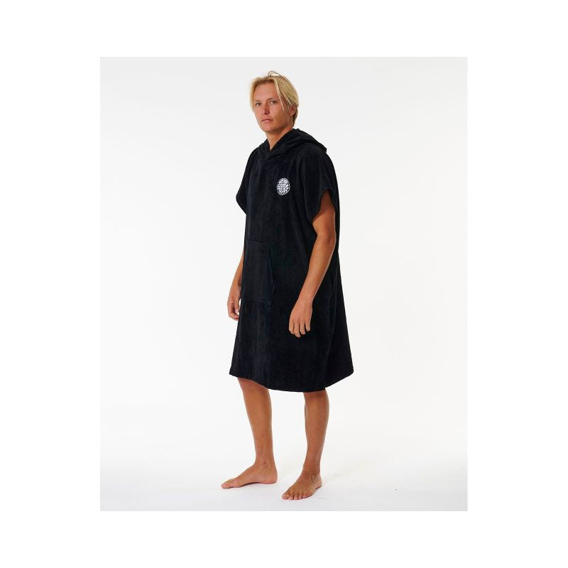 RIP CURL Logo Hooded Towel Poncho Black