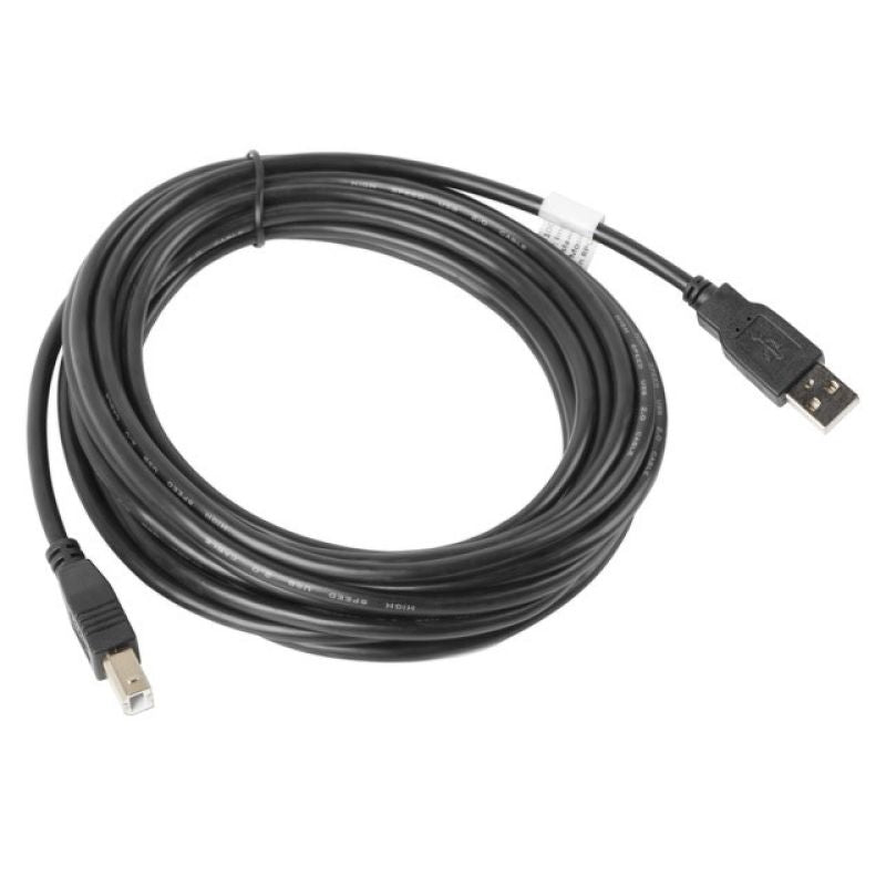 Lanberg CA-USBA-10CC-0050-BK cable (USB 2.0 M - USB 2.0 type BM; 5m; black) Kable i adaptery/Kable USB Your Sports Performance
