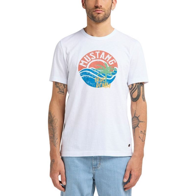 Mustang Logo Alex M T-shirt 1009534 2045 Clothing , Shirts , Men Your Sports Performance