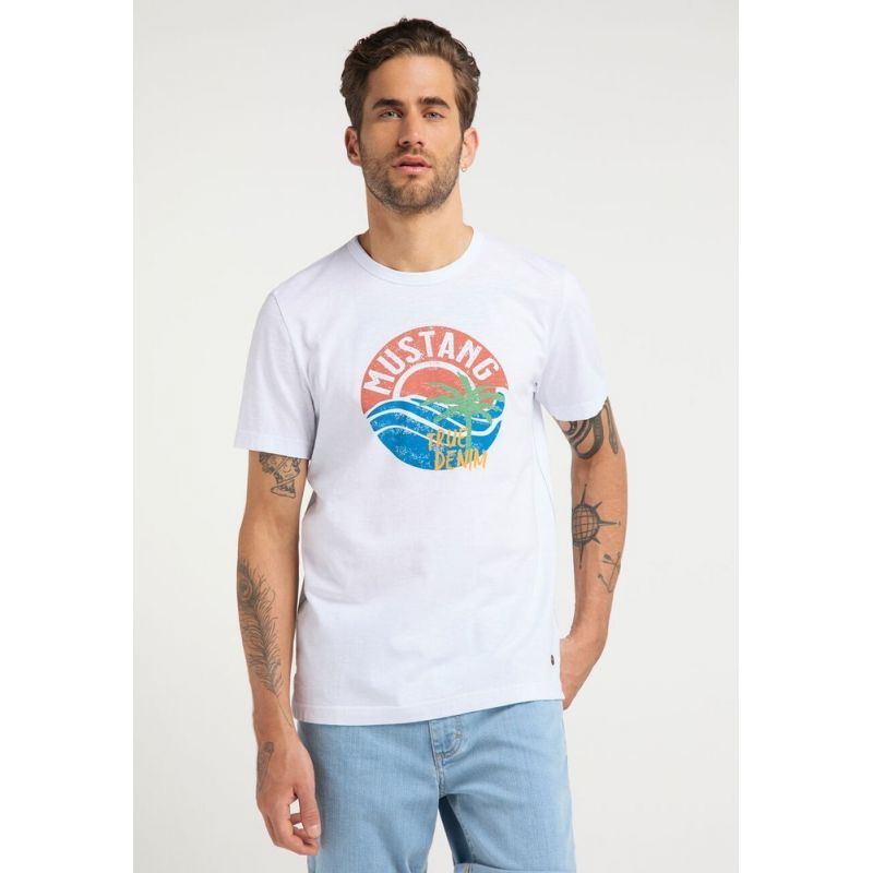 Mustang Logo Alex M T-shirt 1009534 2045 Clothing , Shirts , Men Your Sports Performance