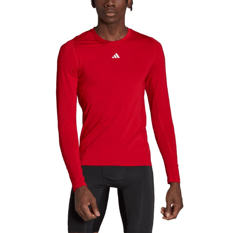 Red adidas long 2025 sleeve top