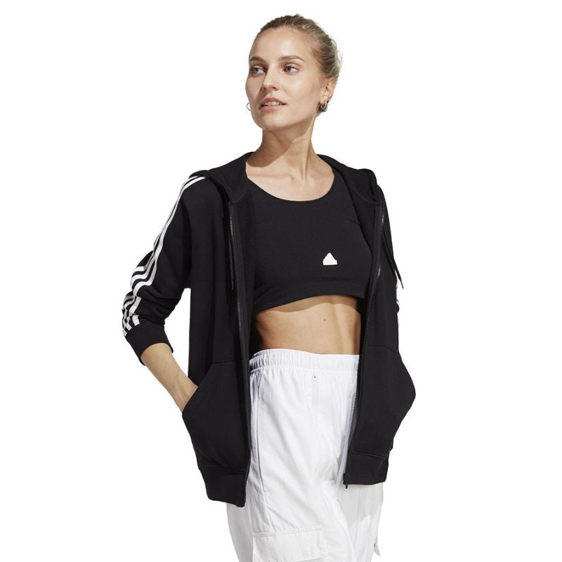 Adidas 3 stripes crop w cheap sweater